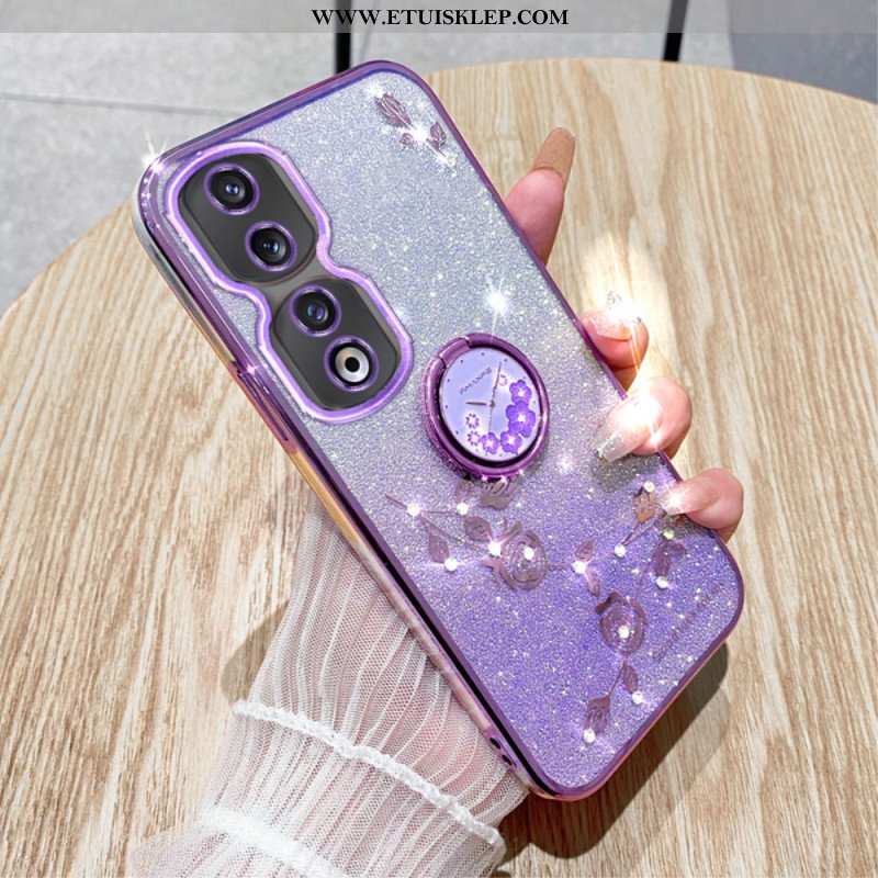 Etui do Honor 90 Pro Brokat I Wsparcie Bez Użycia Rąk